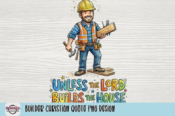 Builder Christian Quote PNG Design for T-Shirt Designs