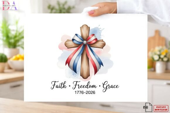 Christian 4th of July Patriotic PNG for T-Shirt Designs