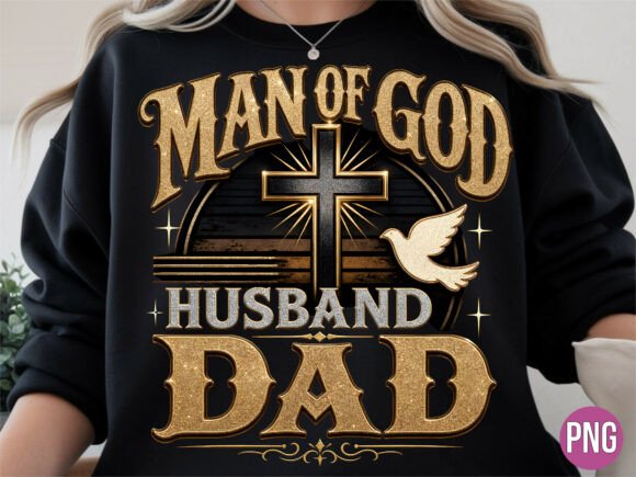 Christian Husband Dad Man of God PNG T-Shirt Designs