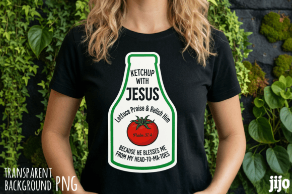 Christian Jesus Tomato Ketchup PNG T-Shirt Designs
