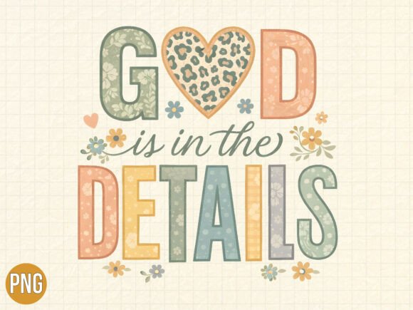 Floral God PNG for T-Shirt Designs