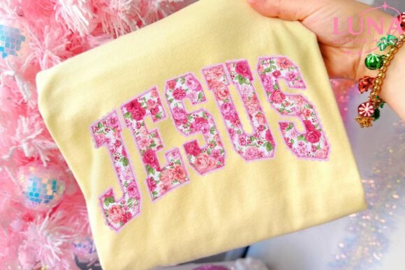 Floral Jesus Sublimation, Christian Png T-Shirt Designs
