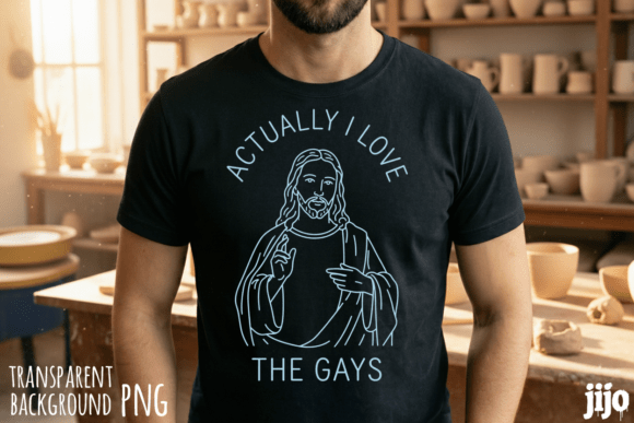 Jesus LGBTQ Love Gay PNG T-Shirt Designs