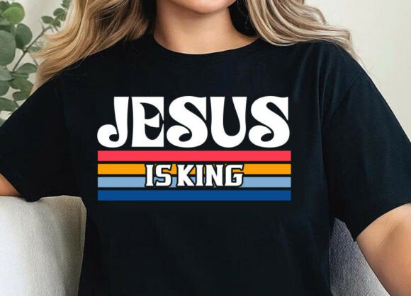Jesus PNG: “Jesus Is King” T-Shirt Designs