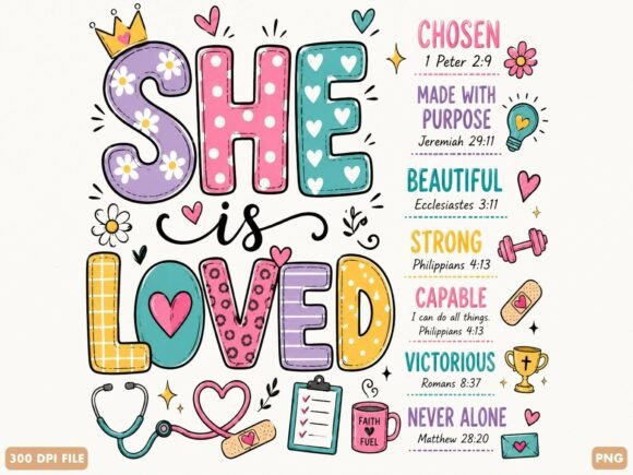 She Loved Jesus: Inspirational Christian T-Shirt Designs