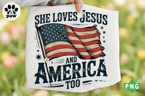 She Loves Jesus Png, America Jesus Png