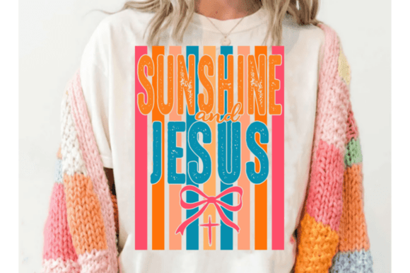 Sunshine and Jesus SVG, Summer Beach PNG — T-Shirt Designs